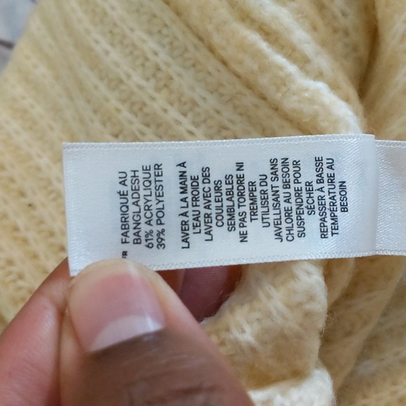 Joe Fresh| NWT Cream Wrap Cardigan With Attached Cloth Belt Acrylic Blend - Picture 12 of 14